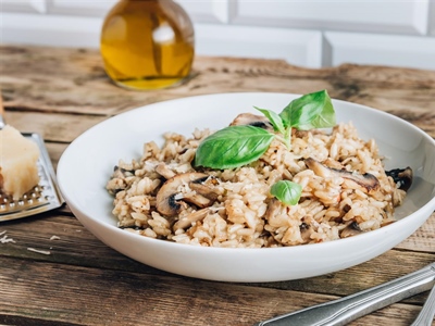 Mushroom Risotto with White Wine