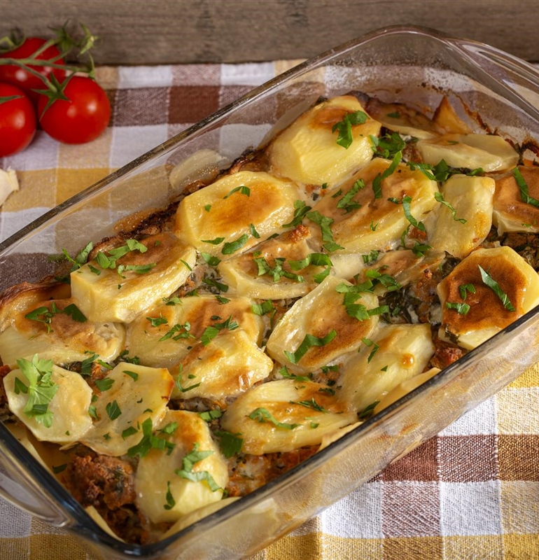 Homemade Moussaka with Minced Meat