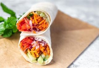 Colorful Veggie Wrap Fiesta
