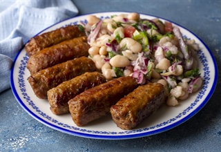 Smoky Homemade Ćevapi with Tangy Bean Salad