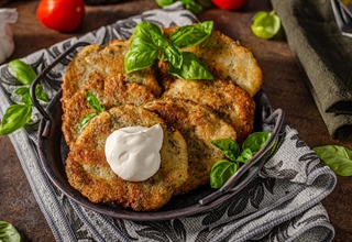 Crispy Fried Zucchini with Herb-Infused Greek Yogurt Dip