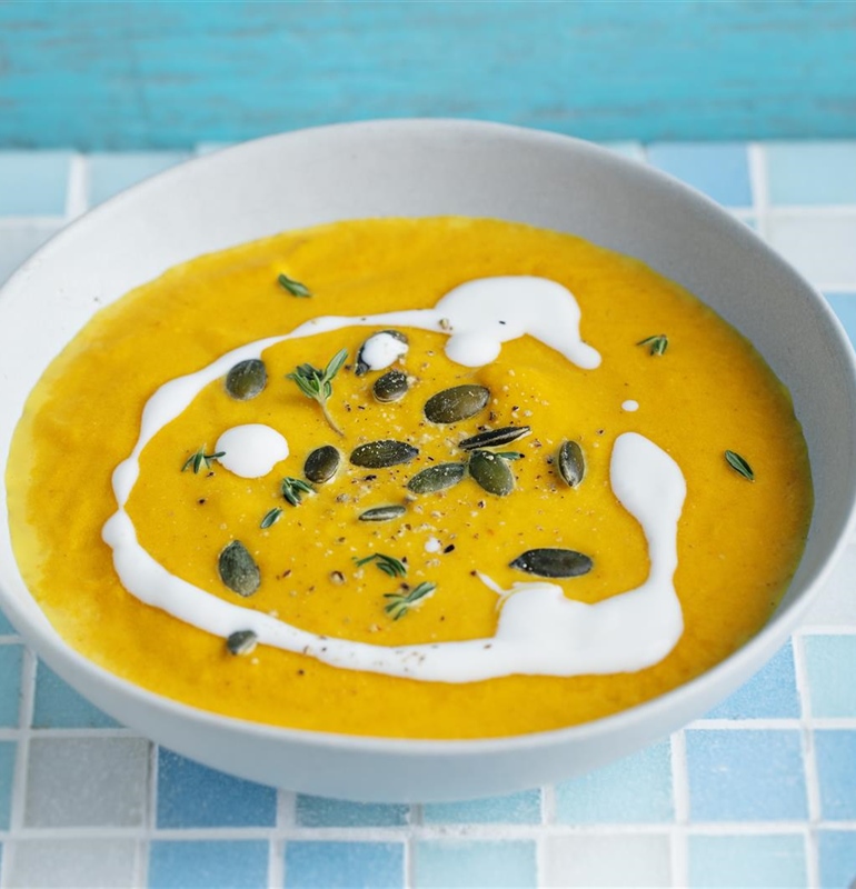 Golden Harvest Pumpkin Soup with a Hint of Ginger