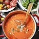 Oven-Roasted Tomato Soup with Garlic and Herbs