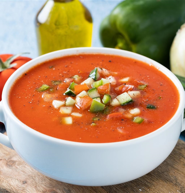 Chilled Andalusian Gazpacho – Summer in a Bowl