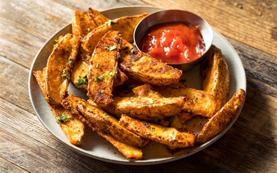 Oven-Baked Crispy Fries with a Zesty Herb Kick