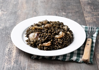 Dalmatian-Style Black Risotto with Cuttlefish and Squid