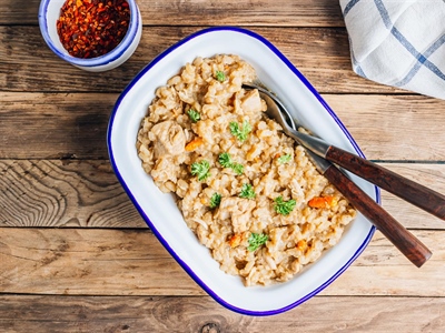 Creamy Chicken Risotto with Sun-Dried Tomatoes
