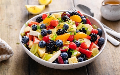 Sunlit Orchard Fruit Salad with Honey and Lemon